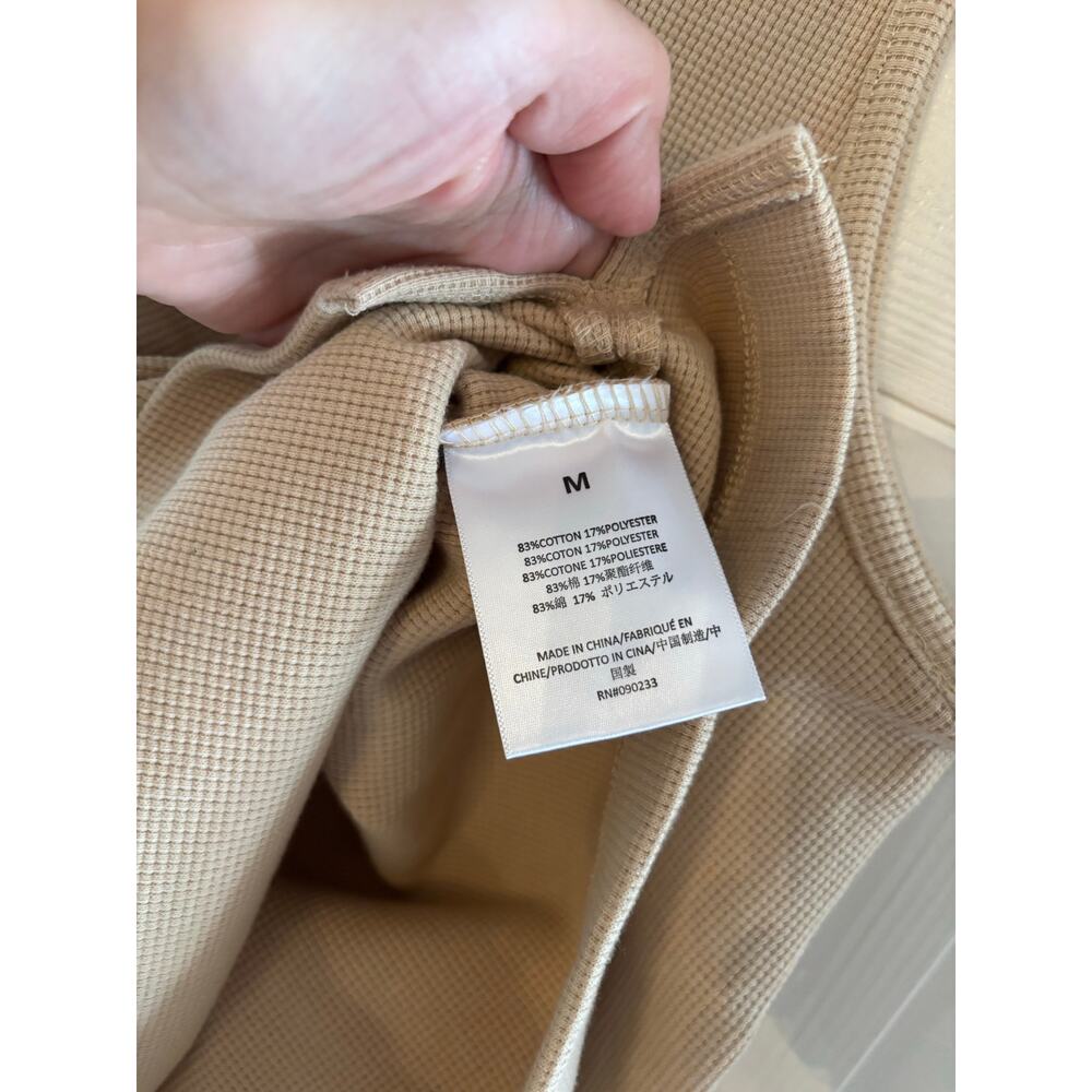 Essentials Fear Of God Tank Top Womens M Sand Beige Waffle Knit Pacsun Casual - Picture 5 of 6